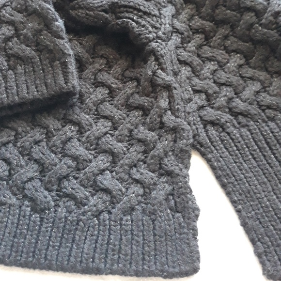 NWT Valette Size S Open Cardigan Sweater Black Tex - Picture 3 of 5